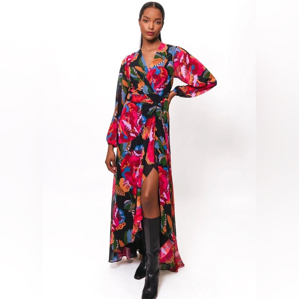 Hutch Floral Maxi Wrap Dress